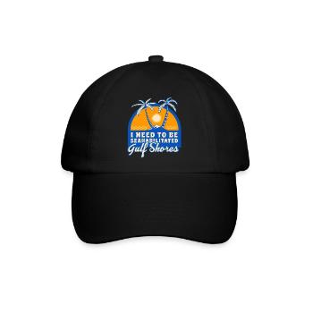 I Need To Be Seahabilitated Gulf Shores Summer - Baseballkappe - Schwarz/Schwarz - Vorne
