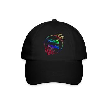 FriendlyPöbeling Rainbow - Baseballkappe - Schwarz/Schwarz - Vorne