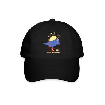 Bird Nerd Lustiges Vogel Design - Baseballkappe - Schwarz/Schwarz - Vorne
