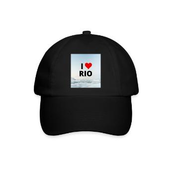 ICH LIEBE RIO - Baseballkappe - Schwarz/Schwarz - Vorne