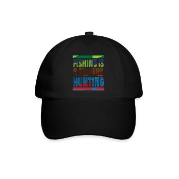 2 Angeln ist eine moderne Jagd - Baseballkappe - Schwarz/Schwarz - Vorne