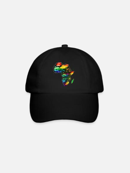 AFRIKA - KARTE - Baseballkappe - Schwarz/Schwarz