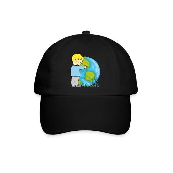 Erde Frieden - Baseballkappe - Schwarz/Schwarz - Vorne