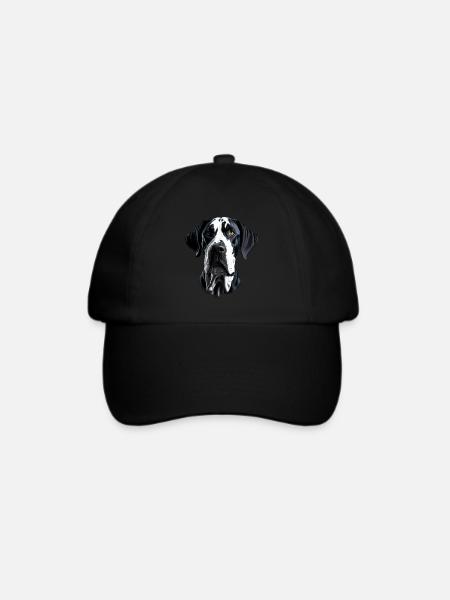 Dogge - Great Dane - Baseballkappe - Schwarz/Schwarz