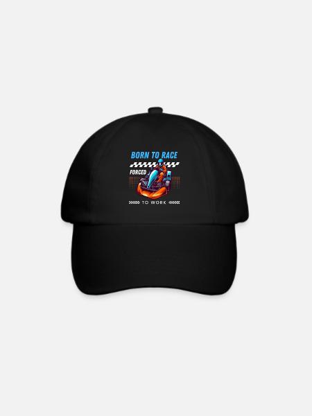 Geboren für die Rasse, gezwungen zur Arbeit - Baseballkappe - Schwarz/Schwarz