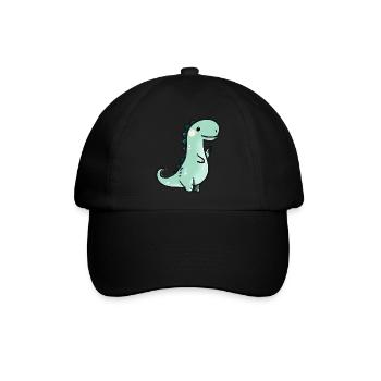 Niedlicher Buntstift Dinosaurier - Baseballkappe - Schwarz/Schwarz - Vorne