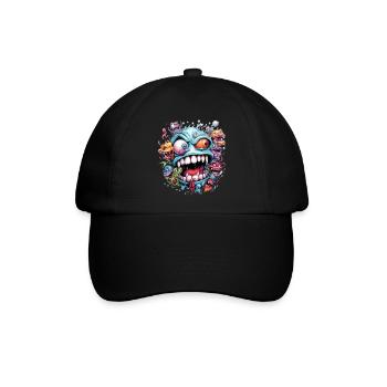 Creepy Monster Zombie - Baseballkappe - Schwarz/Schwarz - Vorne