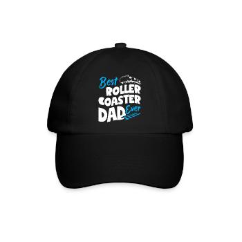 Best Roller Coaster Dad Ever - Baseballkappe - Schwarz/Schwarz - Vorne