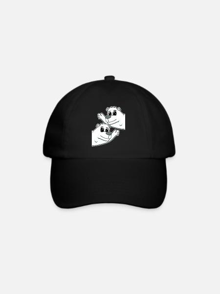 Eisbär Eisbären Bär - Baseballkappe - Schwarz/Schwarz
