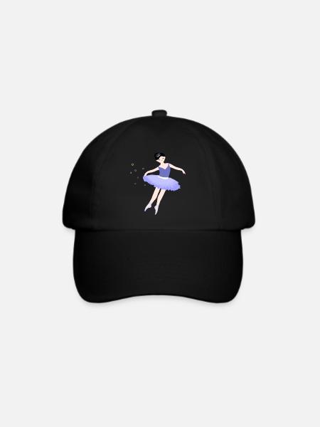 Ballerina Mädchen 4 - Baseballkappe - Schwarz/Schwarz
