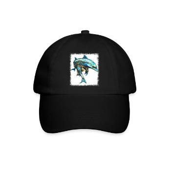 caribbean dolphin lover aquatic environment - Baseballkappe - Schwarz/Schwarz - Vorne