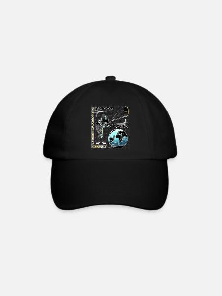 Kitesurfer - Baseballkappe - Schwarz/Schwarz