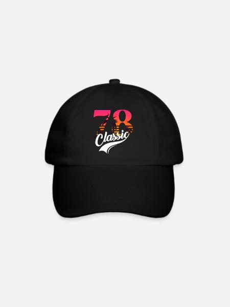 Jahrgang 1978-78th Anniversary - Baseballkappe - Schwarz/Schwarz