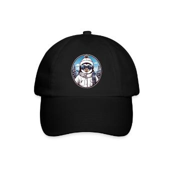 Süßer Pinguin - Baseballkappe - Schwarz/Schwarz - Vorne