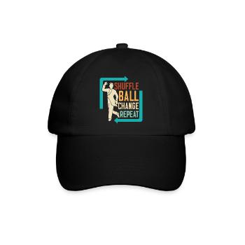 Shuffle, Ball, Change, Repeat Tap Dance Tap Dancer - Baseballkappe - Schwarz/Schwarz - Vorne