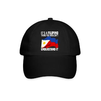 Philippinen - Baseballkappe - Schwarz/Schwarz - Vorne
