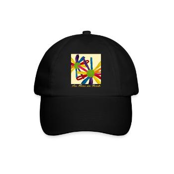 Blumen ohne Geheimnis - Baseballkappe - Schwarz/Schwarz - Vorne