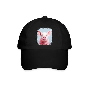 funny quote backyard griller quote humor pork - Baseballkappe - Schwarz/Schwarz - Vorne