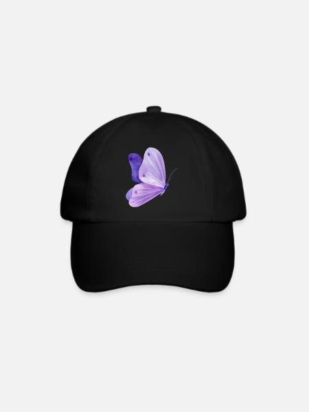 Schmetterling - Baseballkappe - Schwarz/Schwarz