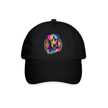 Produkt: "Pfotenfreund" - Baseballkappe - Schwarz/Schwarz - Vorne