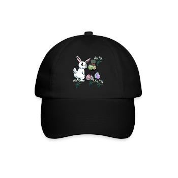 Schlappohr Kind Ostern Eier Hut Nager Kaninchen - Baseballkappe - Schwarz/Schwarz - Vorne