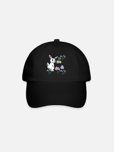 Schlappohr Kind Ostern Eier Hut Nager Kaninchen - Baseballkappe - Schwarz/Schwarz