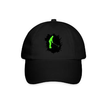 golf klecks - Baseballkappe - Schwarz/Schwarz - Vorne