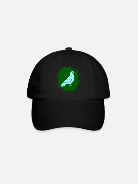splatter taube - Baseballkappe - Schwarz/Schwarz