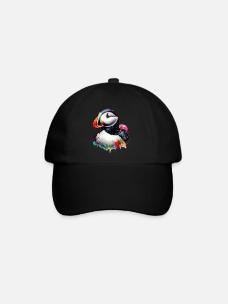 Papageitaucher - Baseballkappe - Schwarz/Schwarz