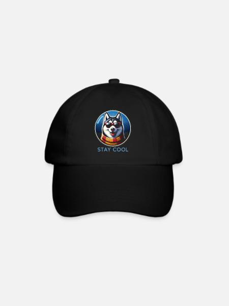 Coole Husky-Sonnenbrillen - Baseballkappe - Schwarz/Schwarz
