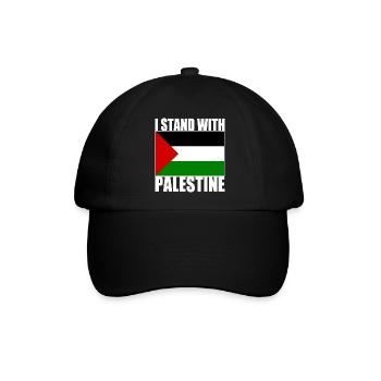 I stand with palestine - Baseballkappe - Schwarz/Schwarz - Vorne