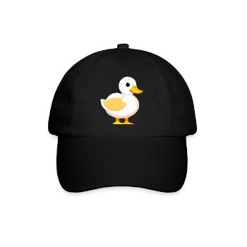 Süße Baby Ente Gans - Baseballkappe - Schwarz/Schwarz - Vorne