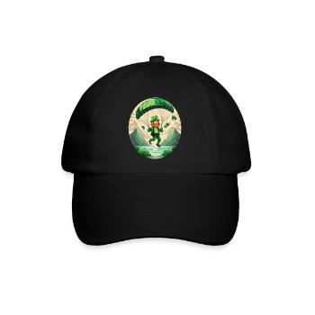 St. Patrick's Day Kleeblatt Gleitschirmfliegen - Baseballkappe - Schwarz/Schwarz - Vorne