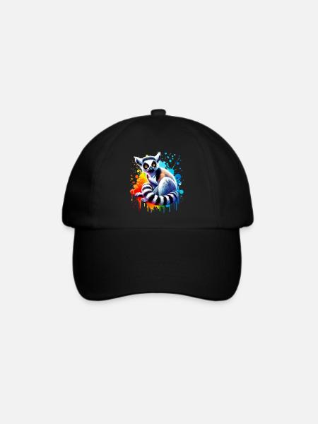 Lemur - Baseballkappe - Schwarz/Schwarz