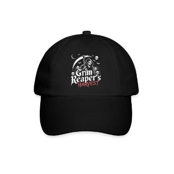Düsterer Erntesensenmann - Baseballkappe - Schwarz/Schwarz - Vorne