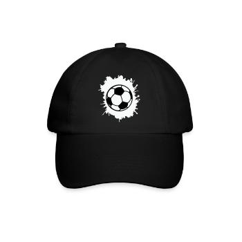fußball klecks - Baseballkappe - Schwarz/Schwarz - Vorne