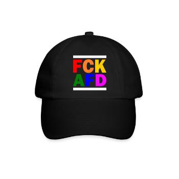 Fck afd - Baseballkappe - Schwarz/Schwarz - Vorne