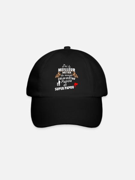 Humor und Stolz Opa Super Papa - Baseballkappe - Schwarz/Schwarz
