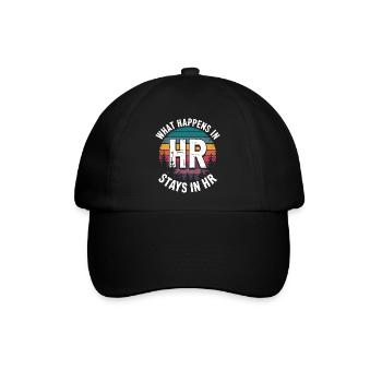 HR-Geheimnisse bleiben unter uns - Baseballkappe - Schwarz/Schwarz - Vorne
