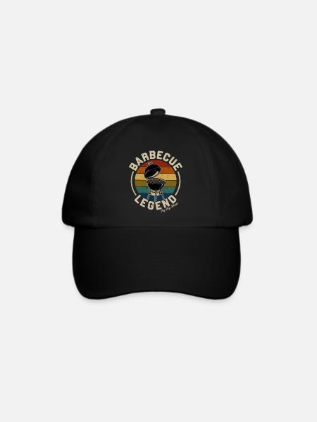 Grill Legende Retro - Baseballkappe - Schwarz/Schwarz