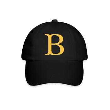 B - Baseballkappe - Schwarz/Schwarz - Vorne