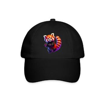Kleiner Panda - Baseballkappe - Schwarz/Schwarz - Vorne