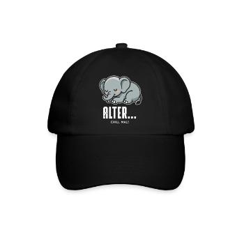 Chill mal - Baseballkappe - Schwarz/Schwarz - Vorne