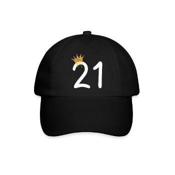 21 - Baseballkappe - Schwarz/Schwarz - Vorne
