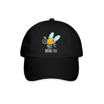 Butter-Fly - Butter Fliege Flachwitz - Baseballkappe - Schwarz/Schwarz - Vorne