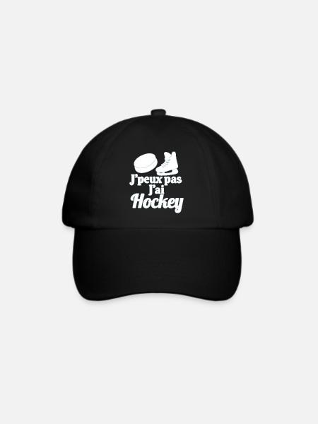 Ich kann nicht, ich kann Hockey haben - Baseballkappe - Schwarz/Schwarz