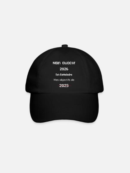 Mein Ziel für 2026: 2025 zu übertreffen - Baseballkappe - Schwarz/Schwarz