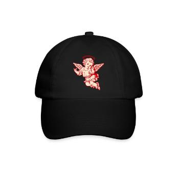 Rock Cherub – Engel mit Metal-Handzeichen - Baseballkappe - Schwarz/Schwarz - Vorne