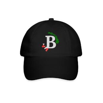 B - Baseballkappe - Schwarz/Schwarz - Vorne