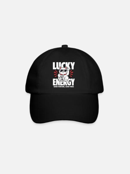Lucky Energy Cool Cat - Baseballkappe - Schwarz/Schwarz